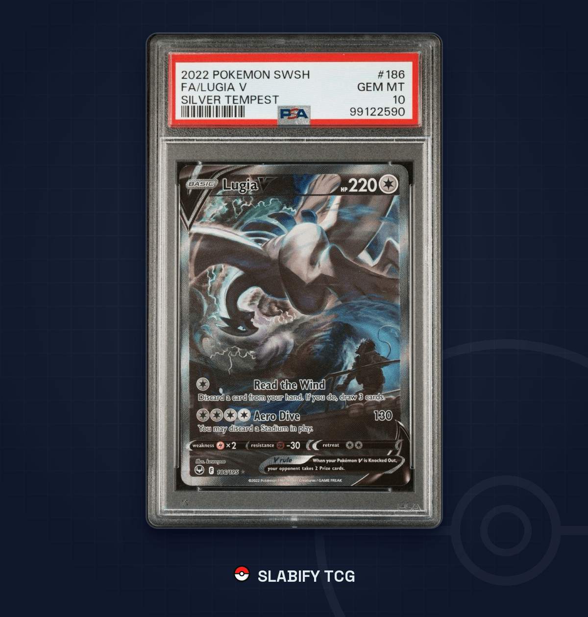Lugia V 186/195 Silver Tempest Alternate Art PSA 10
