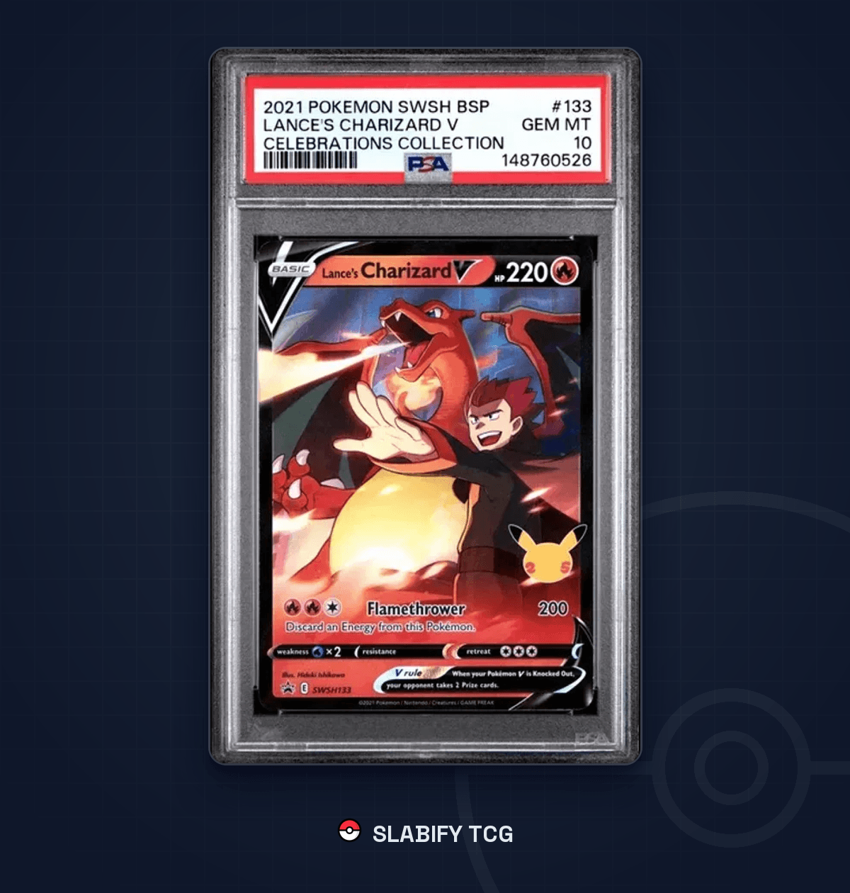 Lance's Charizard V Swsh133 Black Star Promo 2021 PSA 10